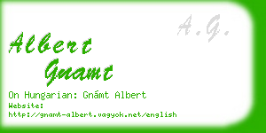 albert gnamt business card