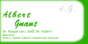 albert gnamt business card